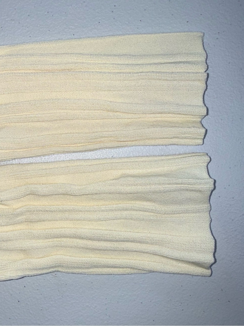 DISSH Cream Ribbed Button Front Long Sleeve Top Size M Cottagecore - Picture 4 of 8